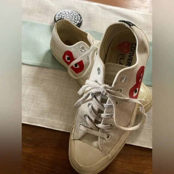 Converse Shoes Comme Des Garons Play X Converse Canvas Low Top